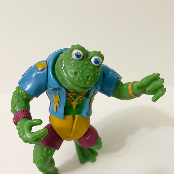 Vintage 1989 Teenage Mutant Ninja Turtles Genghis Frog Action Figure TMNT - Picture 2 of 16